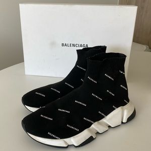 Balenciaga Speed Knit Logo Sneaker 39 Authentic